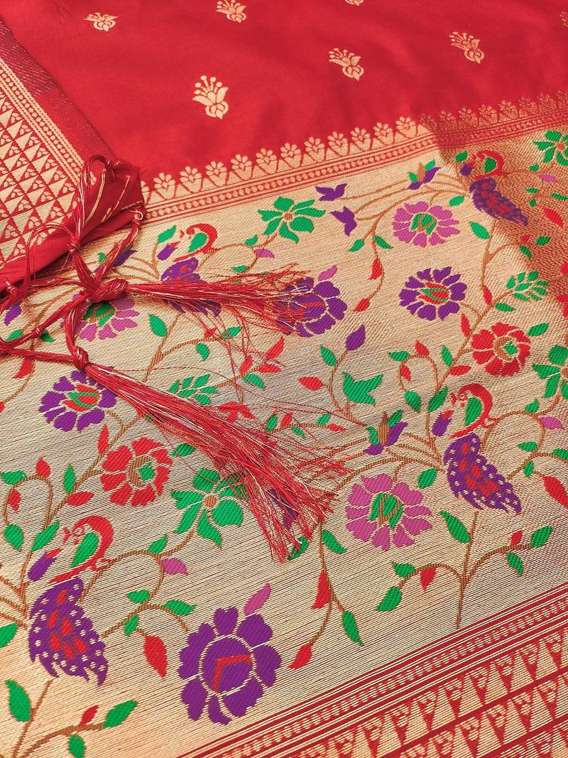 ethnic motifs woven design zari unstitched dress material