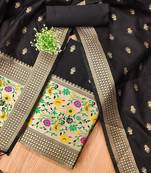 ethnic motifs woven design unstitched dress material
