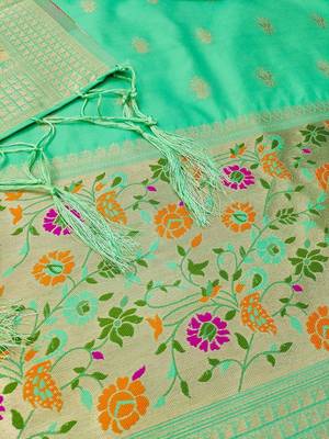 ethnic motifs woven design zari unstitched dress material 4