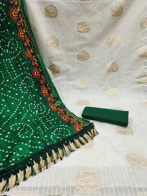 ethnic motifs jacquard woven design sequinned detailed unstitched dress material 4