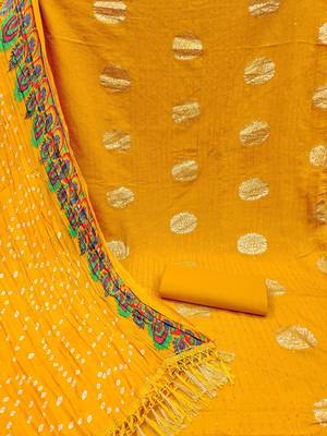 ethnic motifs woven design sequined unstitched dress material 4