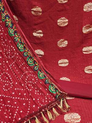 ethnic motifs jacquard woven design sequinned detailed unstitched dress material 4