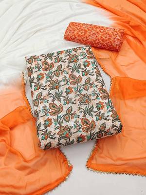 floral printed gotta patti unstitched dress material 2