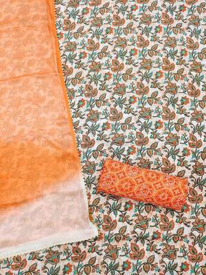 floral printed gotta patti unstitched dress material 3