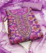 floral printed sequinned unstitched dress material