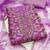 floral printed sequinned unstitched dress material