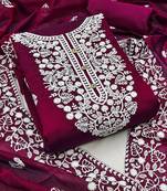 embroidered unstitched dress material