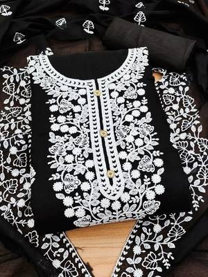 embroidered unstitched dress material 2