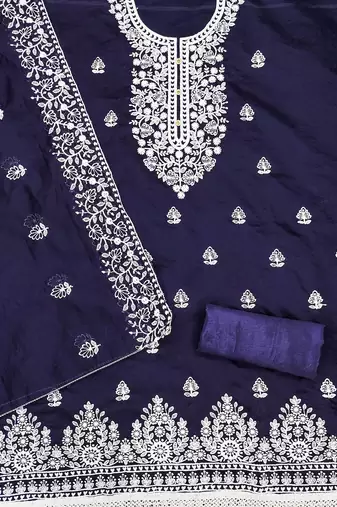 embroidered unstitched dress material