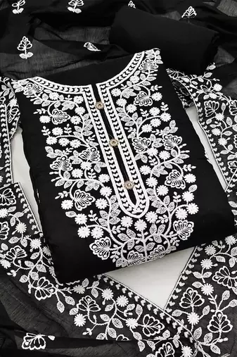 embroidered unstitched dress material