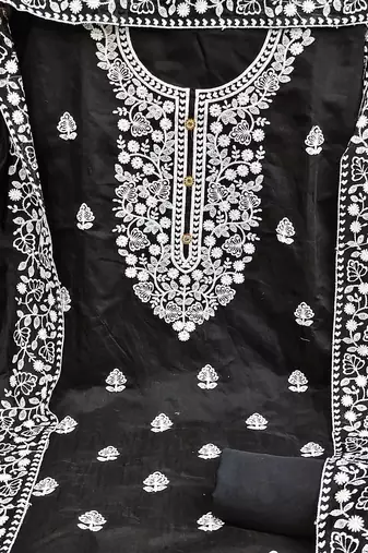 embroidered unstitched dress material