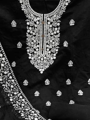 embroidered unstitched dress material 5