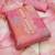 pink organza position print with sequence work unstitched dress material