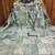 green organza position print with sequence work unstitched dress material