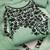 green georgette multi work unstitched dress material