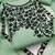 green georgette multi work unstitched dress material