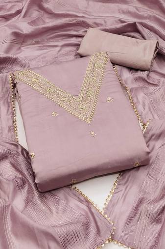 embroidered unstitched dress material