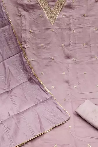 embroidered unstitched dress material