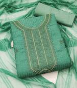 floral embroidered sequinned unstitched dress material