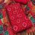 ethnic motifs embroidered mirror work bandhani unstitched dress material
