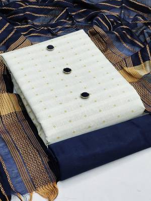 woven design zari unstitched dress material 1