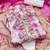 floral printed thread work organza unstitched dress material
