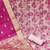 floral printed thread work organza unstitched dress material
