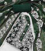 floral embroidered unstitched dress material