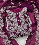 floral embroidered unstitched dress material