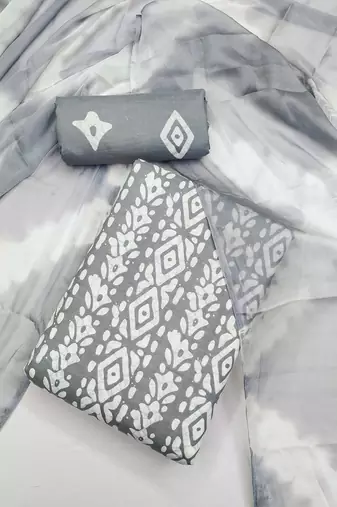 geometric printed unstitched dress material