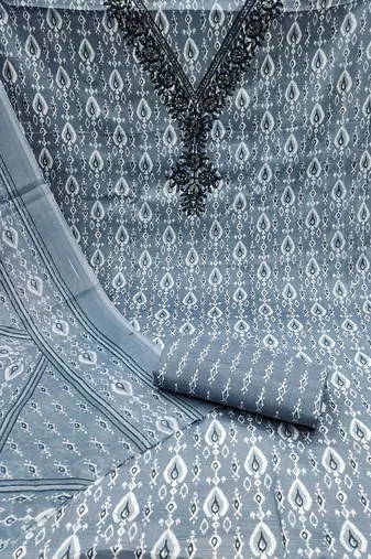 floral printed cotton unstitched dress material
