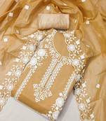 floral embroidered unstitched dress material