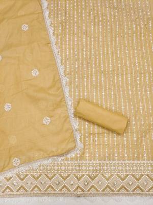 embroidered unstitched dress material 3