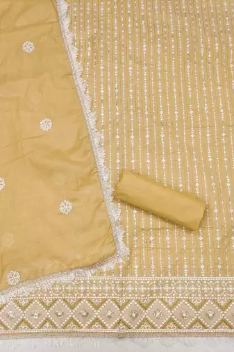 embroidered unstitched dress material