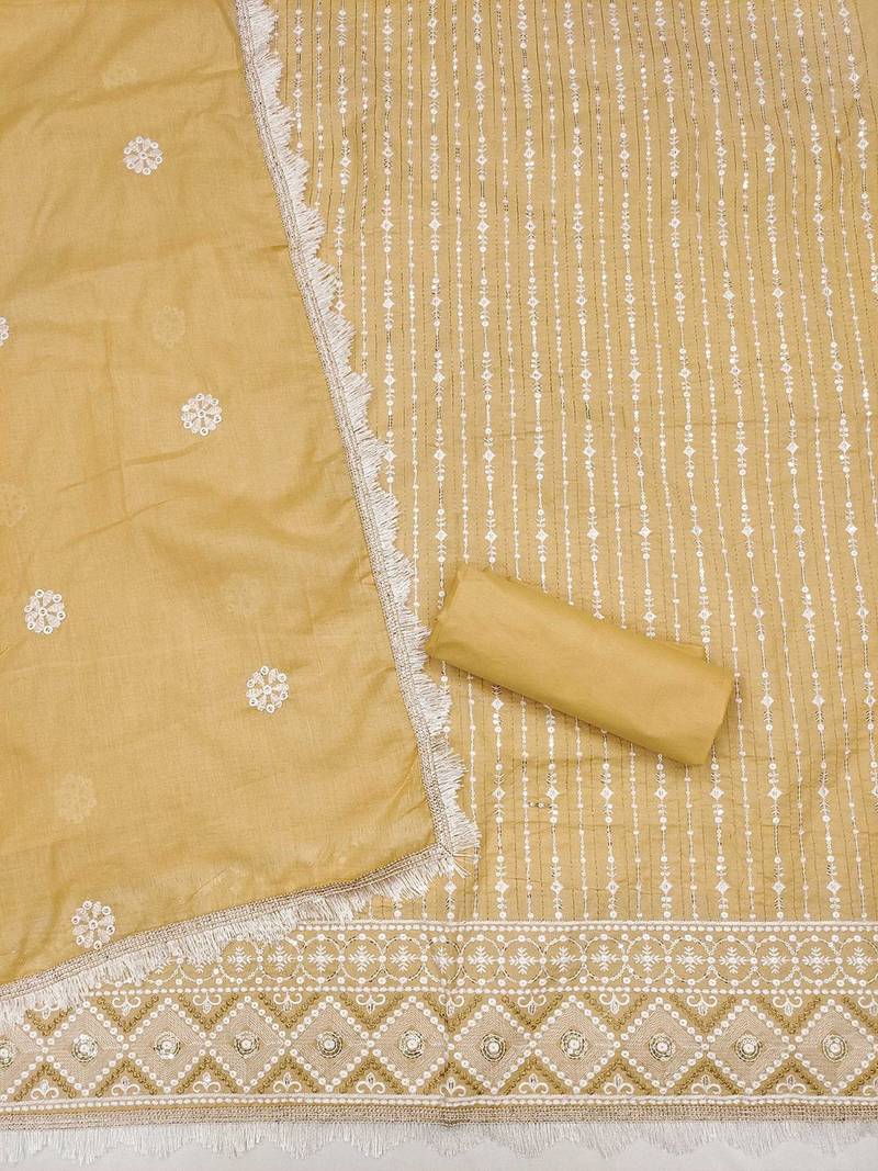 embroidered unstitched dress material