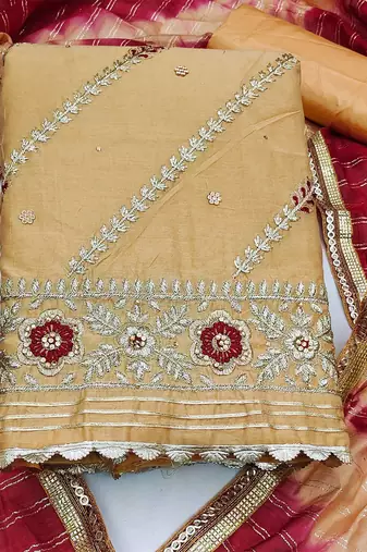 embroidered unstitched dress material