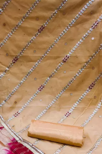 embroidered unstitched dress material