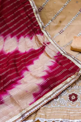 embroidered unstitched dress material