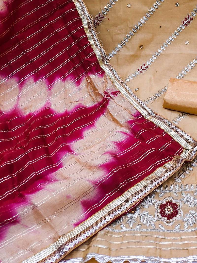embroidered unstitched dress material