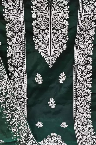 ethnic motifs embroidered unstitched dress material