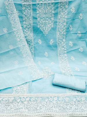 embroidered unstitched dress material 3