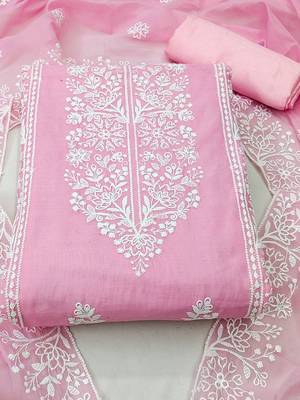 embroidered unstitched dress material 2