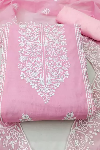 embroidered unstitched dress material