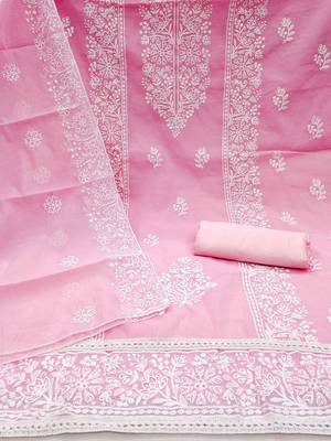 embroidered unstitched dress material 3