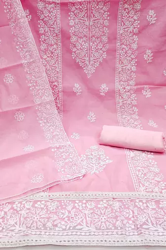 embroidered unstitched dress material