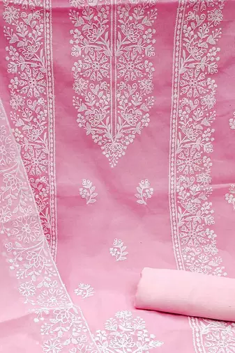 embroidered unstitched dress material