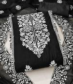 floral embroidered unstitched dress material