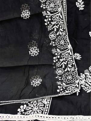 floral embroidered unstitched dress material 5