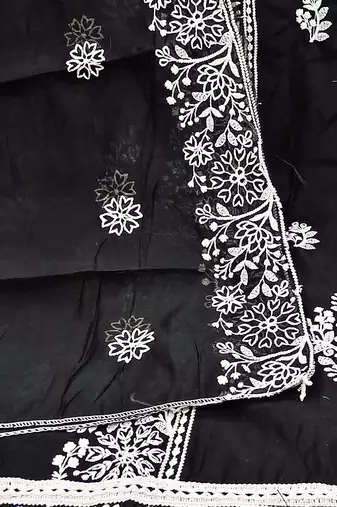 floral embroidered unstitched dress material