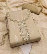 woven design beads & stone banarasi jacquard unstitched dress material